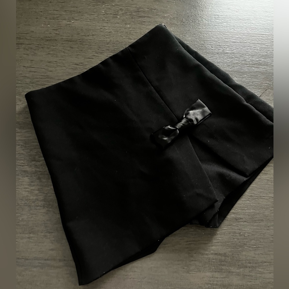 Zara Kids Black Skorts with Bow Accent